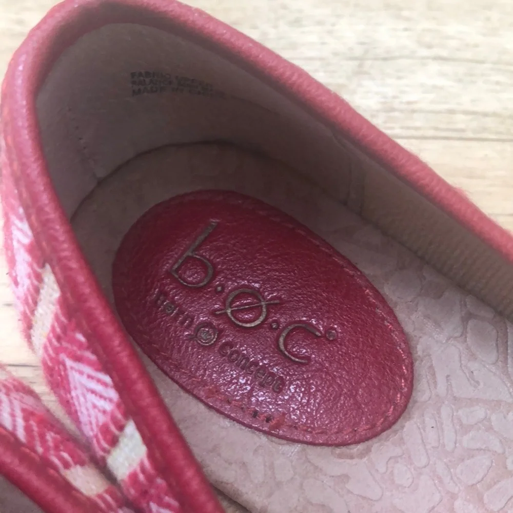 BOC Frankie espadrille shoes size 6.5 canvas flat loafer slip on bohemian